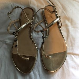 “Jewel” by Badgley Mischka Gold flats